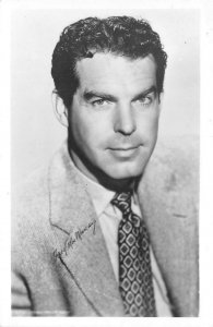 FRED MACMURRAY Movie Star Actor RPPC c1940s Vintage Postcard