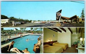 ELLSWORTH, Maine  ME    Roadside BROOKSIDE MOTEL  Swimming Pool   1970  Postcard