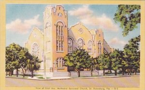 Florida Saint Petersburg View Of First Avenue Methodist Episcopal Church The ...