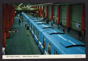 PQ Metro Subway Train Station MONTREAL Quebec Canada Postcard Carte Postale