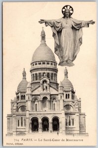 Vtg France Paris Le Sacré-Coeur de Montimartre The Sacred Heart Jesus Postcard