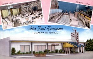 Clearwater Florida Star Dust Restaurant 1950-60s Vintage Postcard