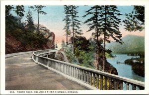 Vtg 1920s Tooth Rock Columbia River Highway Oregon OR Unused Postcard