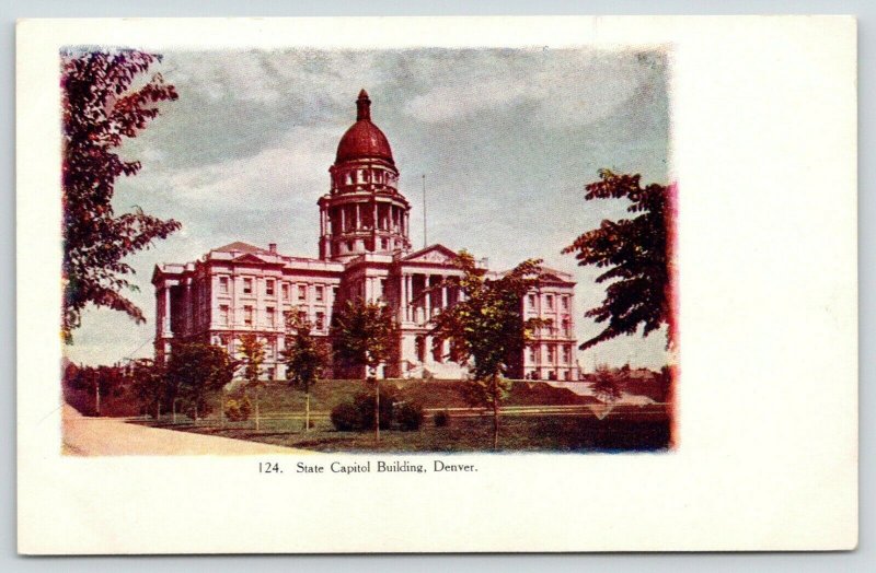 Denver Colorado~State Capitol & Grounds~c1910 Postcard 