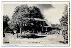 c1920s Algonquin Farm Inn US Route 3 West Thornton New Hampshire NH Postcard