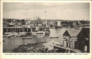 Rockport Massachusetts MA Sandy Bay Yacht Club Vintage Postcard