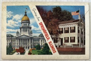 Springfield Illinois Land of Lincoln 12 Postcard Souvenir Folder