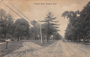 Stratford Connecticut trolley train beyond Paradise Green antique pc ZE686191