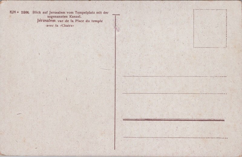 Palestine Israel Blick auf Jerusalem vom Tempelplatz Vintage Postcard C081