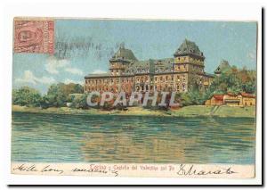 Italy Italia Torino Old Postcard Castello del Valentino sul Po