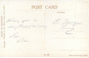 Medici Postcard Maragret Tarrant The Magic Of Childhood Girl Plays Flute To Lamb