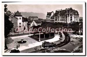 Postcard Old Aix Les Bains Place De I'Hotel Town