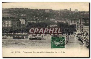 Old Postcard Lyon Perspective of the South Course and Coteau Saint Just