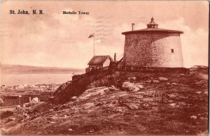 Martello Tower, St. John, New Brunswick c1907 Vintage Postcard Y15