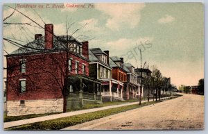 K11/ Oakmont Pennsylvania Postcard c1910 Residences of E Street Homes 65