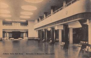 Minneapolis Minnesota University Coffman Ball Room Antique Postcard K27443