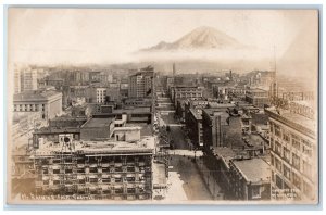 1910 Mt. Rainier Downtown O.T. Frasch Seattle WA RPPC Photo Postcard 