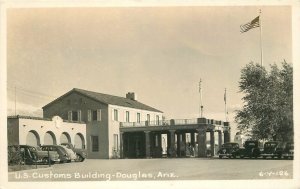 Postcard RPPC Arizona Douglas US Custom Building automobiles 23-1369