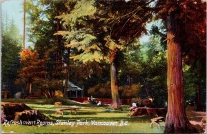 Vancouver BC Refreshment Rooms Stanley Park c1909 Stedman Postcard H28 *as is