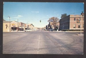 CHADRON NEBRASKA DOWNTOWN STREET SCENE VINTAGE POSTCARD