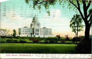 Vtg Postcard 1908 UDB Providence Rhode Island RI State House Q18