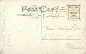 Thanksgiving - Childnre & War Veteran w/ Peg-Leg c1910 Embossed Postcard