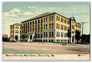 c1910 Manual Training High School Kansas City Missouri MO Antique Postcard