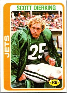 1978 Topps Football Card Scott Dierking New York Jets sk7297