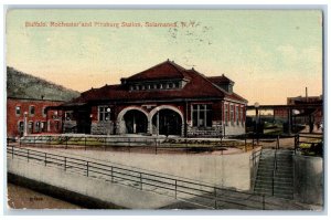 1916 Buffalo Rochester And Pittsburg Station Salamanca New York NY Postcard