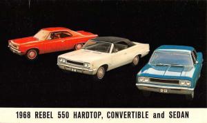 1968 Rebel 550 Hardtop Convertible Sedan Vintage Postcard K107403