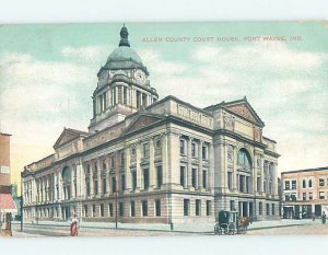 Divided-back COURTHOUSE SCENE Fort Wayne Indiana IN AF0221