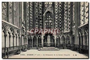 Old Postcard Paris Reliquary De La Sainte Chapelle