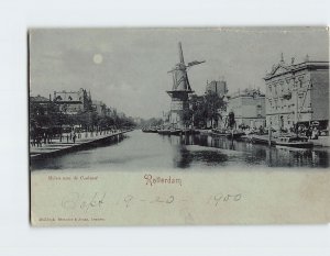 Postcard Molen aan de Coolvest Rotterdam Netherlands