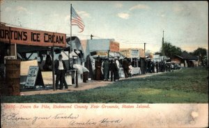 Staten Island Richmond County Fair Grounds ICE CREAM c1910 Postcard