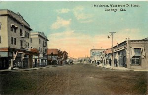 5th & D Street Scene Coalinga Kern Co. Panama California Expo Postcard San Diego