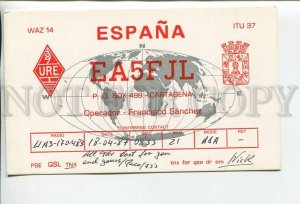 462875 1987 year Spain Cartagena QSL card