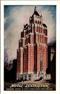 Vtg Hotel Lexington New York City NY Postcard