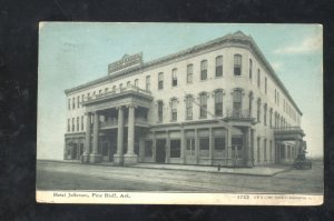 PINE BLUFF ARKANSAS HOTEL JEFFERSON DOWNTOWN VINTAGE POSTCARD 1910