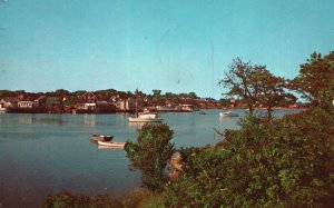 Cape Cod Massachusetts MA, Harbor At Hyannis Boats At Rest Scenic View Postcard