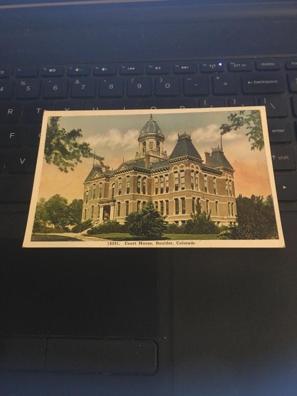 Vintage Postcard; Court House Boulder Colorado