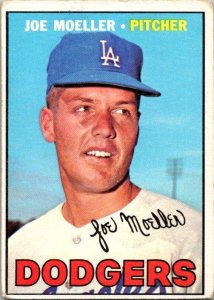 1967 Topps Baseball Card Joe Moeller Los Angeles Dodgers sk2143