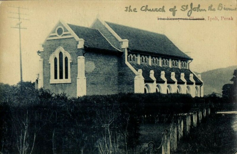 malay malaysia, PERAK IPOH, The European Church (1910s) Moritani Postcard