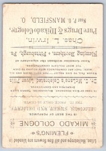K22/ Victorian Trade Card c1880s Mansfield Ohio Irwin Drug Store 377