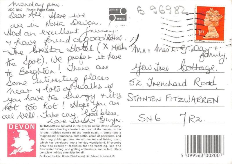 B96982 ilfracombe devon  uk