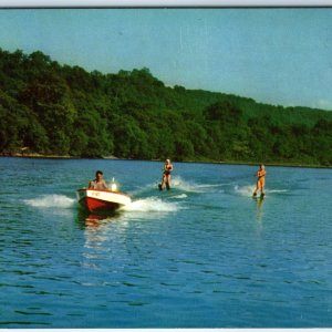 c1960s Waterloo / Cedar Falls, IA Cedar River Boating Skiing Fun in the Sun A230