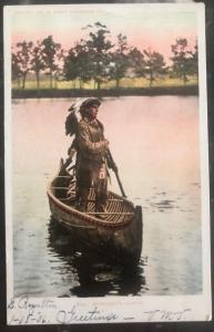 1906 S Royalton Picture Postcard Native American Indian Cover Hiawathas Arrival