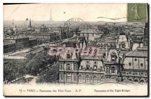 Postcard Old Paris Panorama of Eight Bridges