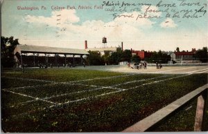 College Park Athletic Field, Washington PA c1911 Vintage Postcard M52