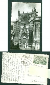 Spain. 1954. Photo Card. Sevilla- Catedral. Puerta del Principe. Postal Used