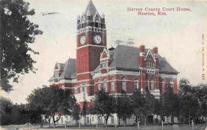 Harvey County Court House Newton Kansas 1910 postcard